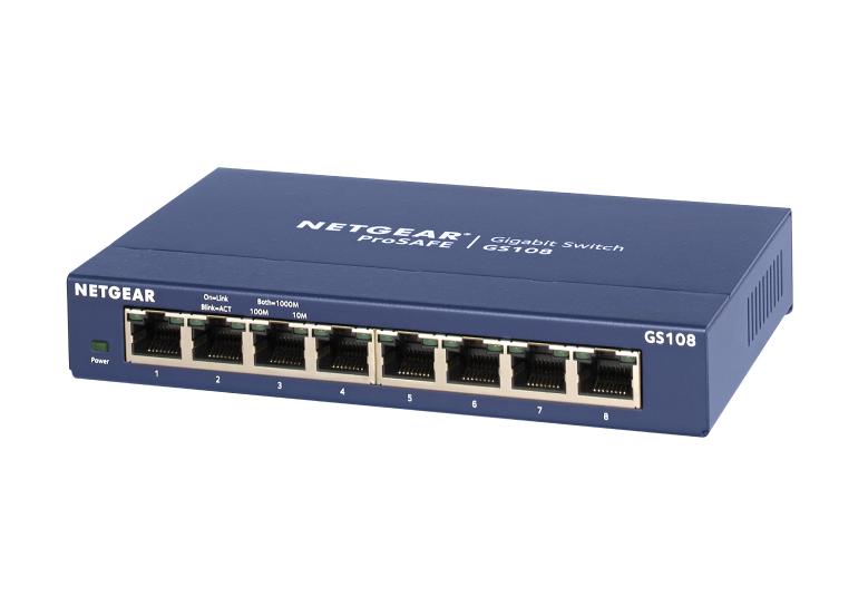 Netgear GS108UK 8-Port Gigabit Ethernet Unmanaged Switch Network Switch Netgear