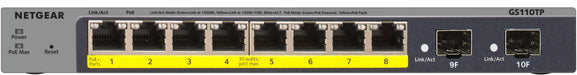Netgear ProSafe GS110TPv3 8 Ports Manageable Ethernet Switch Netgear Network Switches Netgear