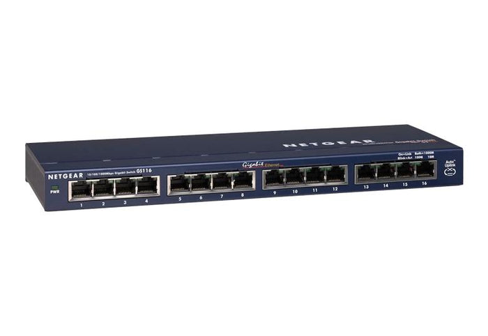 Netgear GS116UK 16-Port Gigabit Ethernet Unmanaged Switch Network Switch Netgear