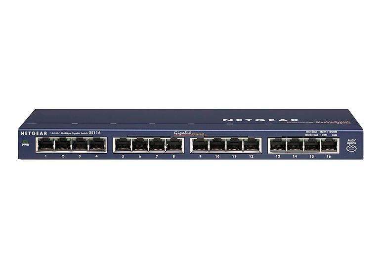 Netgear GS116UK 16-Port Gigabit Ethernet Unmanaged Switch Network Switch Netgear