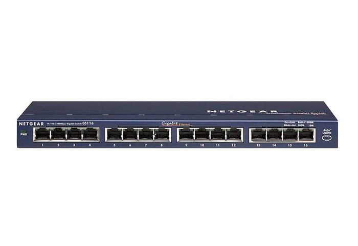 Netgear GS116UK 16-Port Gigabit Ethernet Unmanaged Switch Network Switch Netgear