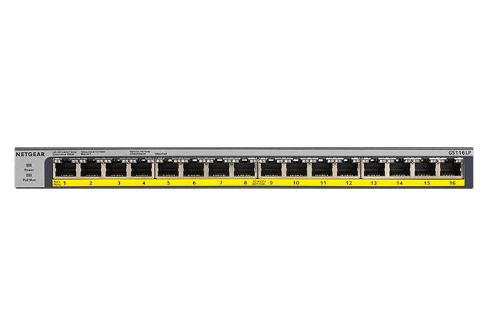 Netgear GS116LP-100EUS 16-Port Gigabit Ethernet Unmanaged PoE+ Switch with FlexPoE (76W) Network Switch Netgear