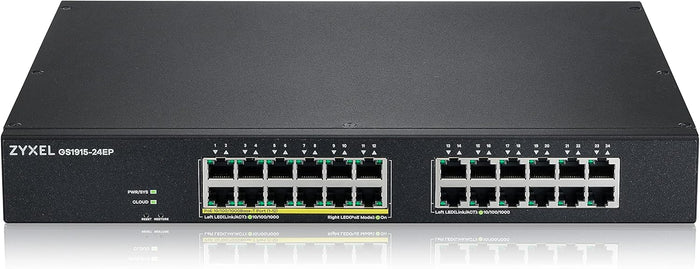 Zyxel L2 Gigabit Ethernet 12 Port PoE Managed Switch | GS1915-24EP-GB0101F Network Switch Zyxel
