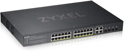 Zyxel 24-Port Smart Managed Gigabit PoE Switch | GS192024HPV2-GB0101F Network Switches Zyxel