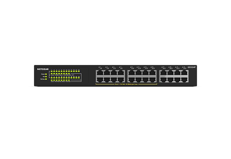 Netgear GS324P-100EUS 24-Port Gigabit Ethernet Unmanaged Switch with 16-Ports PoE+ (190W) Network Switch Netgear