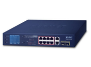 Planet GSD-1222VHP 8-Port PoE+ Gigabit Switch with 2 RJ45 2 SFP Uplinks Network Switch Planet
