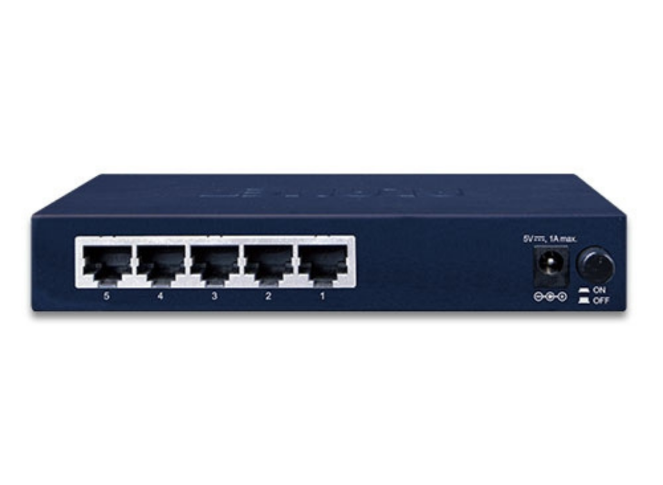 Planet 5-Port 10/100/1000BASE-T Gigabit Ethernet Switch | GSD-503