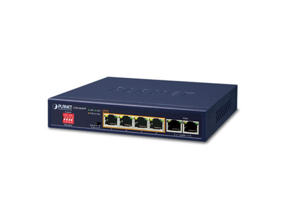 Planet 4-Port 10/100/1000T 802.3at PoE + 2-Port 10/100/1000T Desktop Switch | GSD-604HP Planet Network Switches Planet
