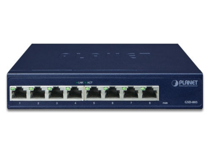 Planet 8-Port 10/100/1000BASE-T Gigabit Ethernet Switch | GSD-805 Network Switch Planet