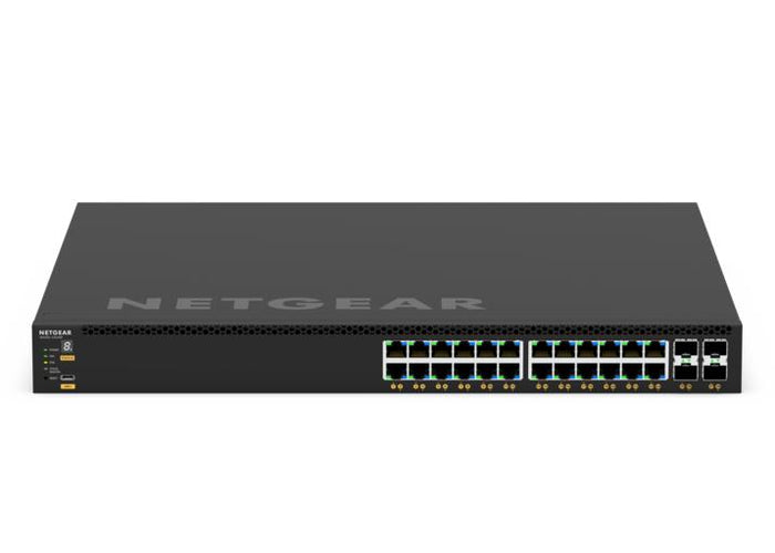 Netgear GSM4328-100NES 24x1G PoE+ (648W base, up to 720W) and 4xSFP+ Managed Switch Network Switch Netgear