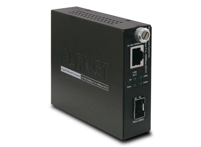 Planet 10/100/1000Base-T to 1000Base-LX/SX Smart Media Converter | GST-805A Adapter / Converter Planet