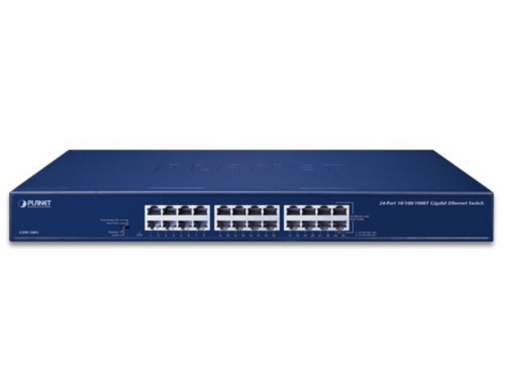 Planet 24-Port 10/100/1000BASE-T Gigabit Ethernet Switch | GSW-2401 Network Switch Planet
