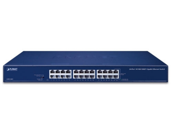 Planet 24-Port 10/100/1000BASE-T Gigabit Ethernet Switch | GSW-2401 Network Switch Planet
