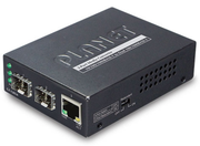 Planet 10/100/1000BASE-T to Dual 100/1000BASE-X SFP Media Converter | GT-1205A Adapter / Converter Planet