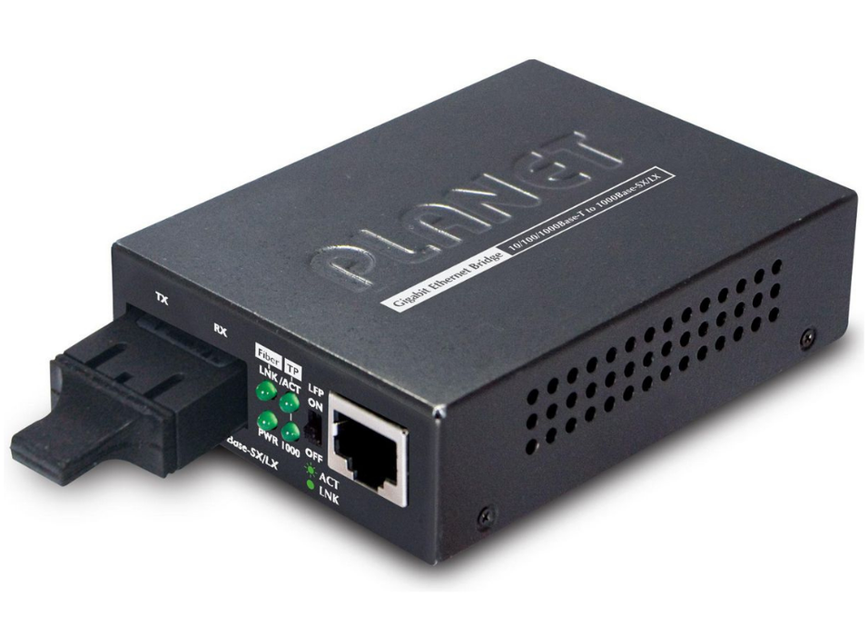 Planet 10/100/1000Base-T to 1000Base-SX (SC, SM) Media Converter | GT-802S Video Signal Converters Planet
