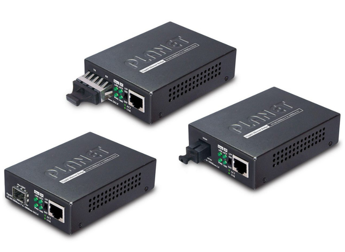 Planet 10/100/1000BASE-T to 100/1000BASE-X Media Converter (Mini-GBIC, SFP) | GT-805A Video Signal Converter Planet