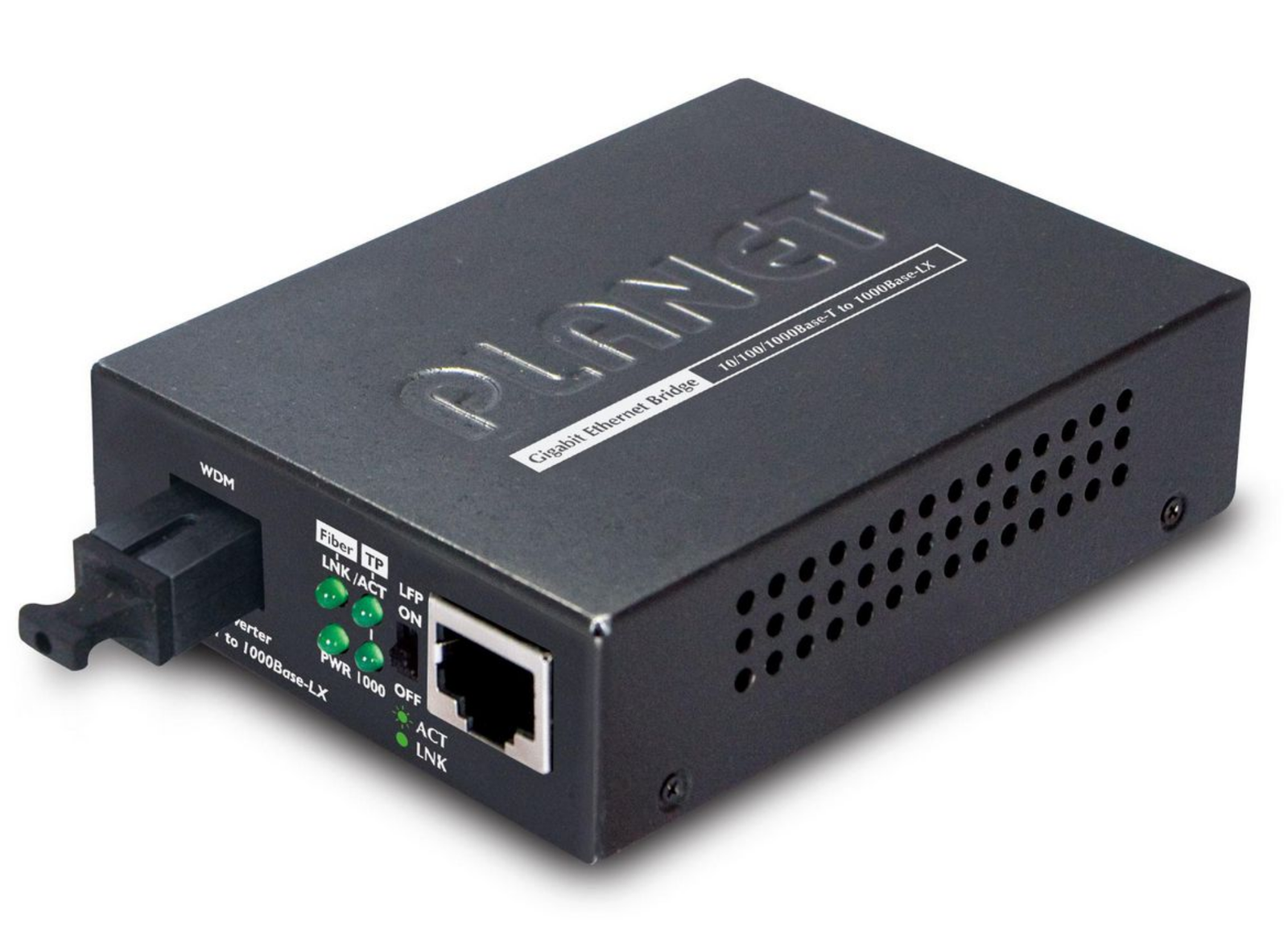 Planet 10/100/1000Base-T to 1000Base-LX WDM Media Converter | GT-806A15 Adapter / Converter Planet