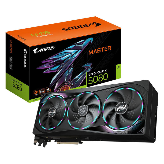 Gigabyte AORUS GeForce RTX™ 5080 MASTER 16GB GDDR7 Graphics Card | GV-N5080AORUS M-16GD NVIDIA Graphics Card Gigabyte