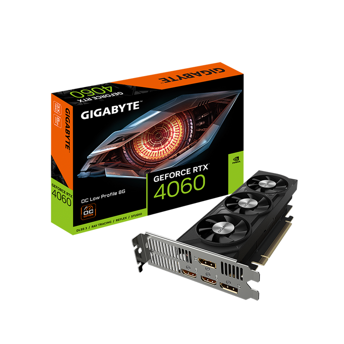 Gigabyte 123953 GeForce RTX™ 4060 OC Low Profile 8G Graphics Cards Graphics Card Gigabyte