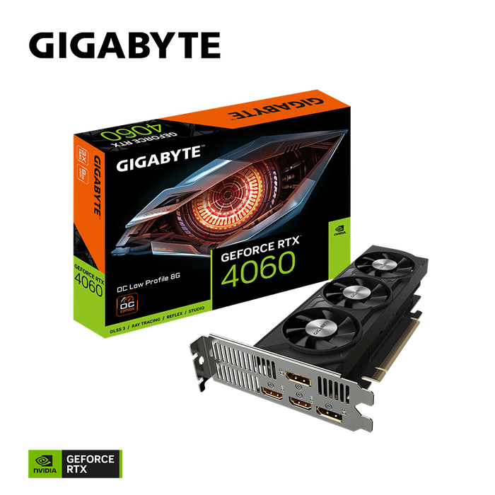 Gigabyte 123953 GeForce RTX™ 4060 OC Low Profile 8G Graphics Cards Graphics Card Gigabyte