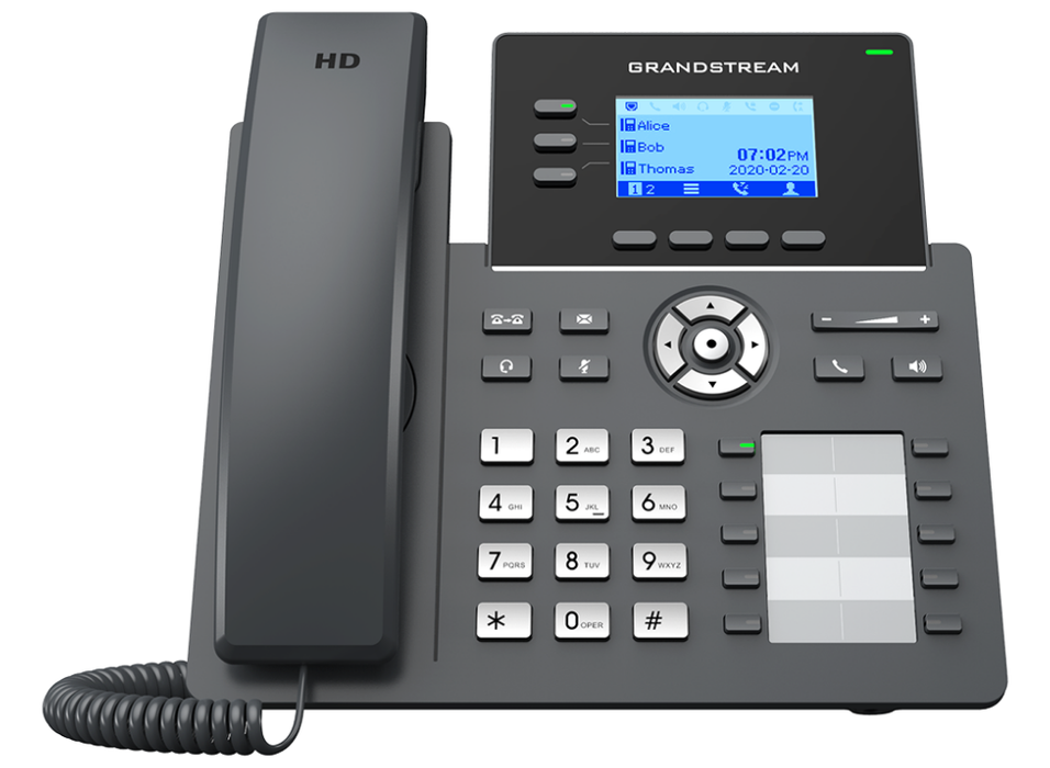 Grandstream GRP2604 IP Phone with 3 Lines, 6 SIP Accounts, Gigabit PoE, HD Audio, Noise Shield & GDMS Support GrandStream IP Phones GrandStream