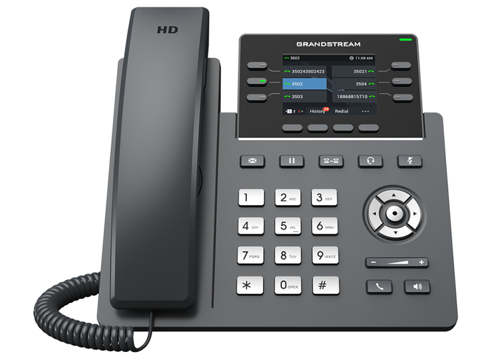 Grandstream GRP2613 IP Phone with 4 SIP Accounts, 6 Lines, Gigabit PoE, HD Audio, Noise Shield & GDMS Support IP Phone GrandStream