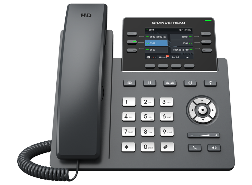 Grandstream GRP2613 IP Phone with 4 SIP Accounts, 6 Lines, Gigabit PoE, HD Audio, Noise Shield & GDMS Support GrandStream IP Phones GrandStream