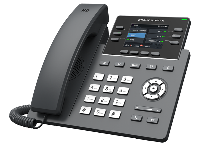Grandstream GRP2613 IP Phone with 4 SIP Accounts, 6 Lines, Gigabit PoE, HD Audio, Noise Shield & GDMS Support IP Phone GrandStream