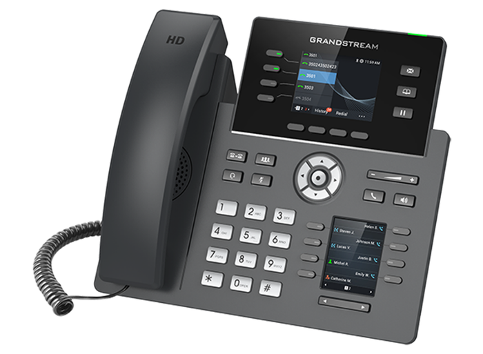 Grandstream GRP2614 IP Phone with Dual LCDs, 4 Lines, Wi-Fi, Bluetooth, PoE & 40 MPK Keys IP Phone GrandStream