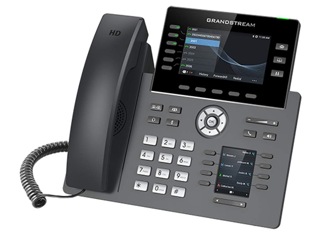 Grandstream GRP2616 IP Phone with 6 Lines, Dual LCDs, 48 VPKs, Wi-Fi, Bluetooth & PoE Gigabit Ports IP Phone GrandStream