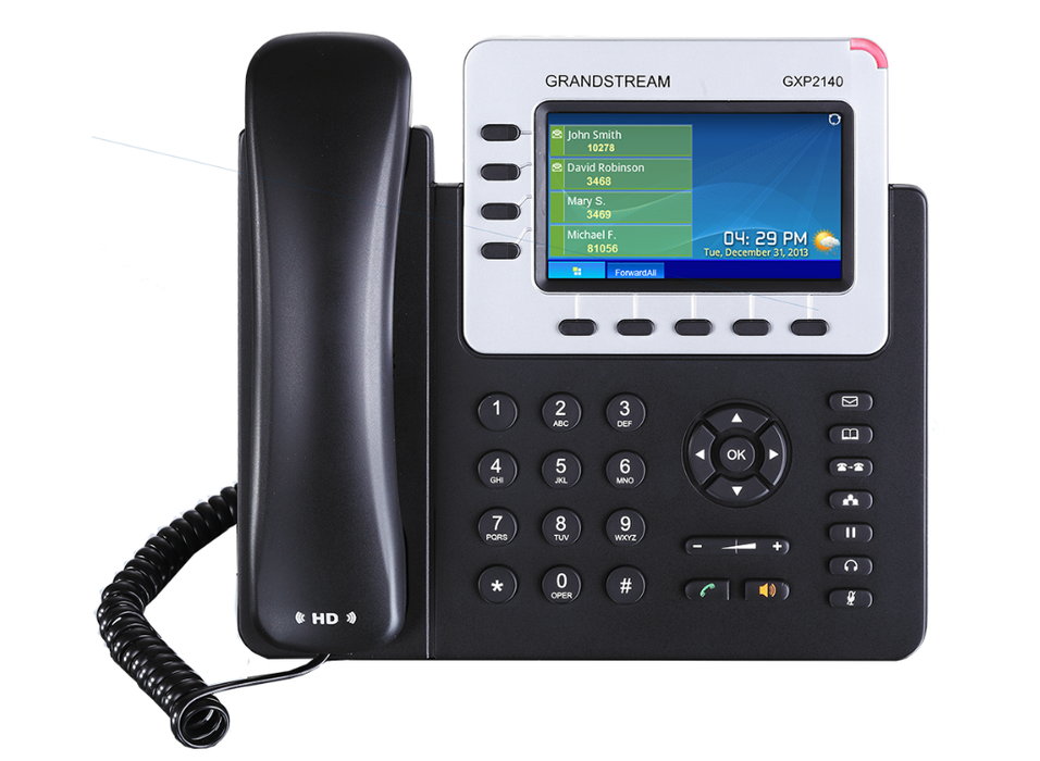 Grandstream GXP2140 IP Phone with 4 Lines, 4.3" Colour Display, Bluetooth, PoE & Gigabit Ports GrandStream IP Phones GrandStream