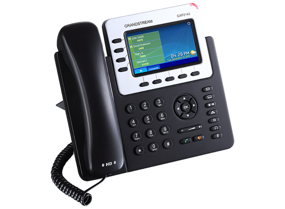 Grandstream GXP2140 IP Phone with 4 Lines, 4.3" Colour Display, Bluetooth, PoE & Gigabit Ports GrandStream IP Phones GrandStream