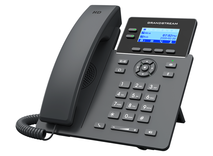Grandstream GRP2602 IP Phone with 2 Lines, 4 SIP Accounts, HD Audio, PoE, Noise Shield, Wi-Fi & GDMS Support IP Phone GrandStream