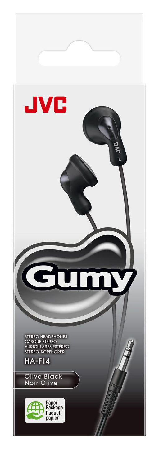 JVC Colourful Gumy Earphones in Black | HA-F14-BN-U