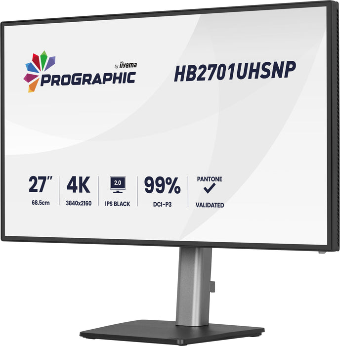 iiyama ProGraphic HB2701UHSNP-B1 27" 60Hz 4ms 4K Ultra HD Designer Monitor Desktop Monitor iiyama