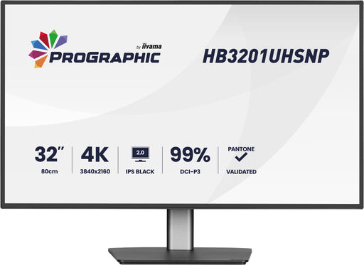 iiyama ProGraphic HB3201UHSNP-B1 31.5" 60Hz 4ms 4K Ultra HD Designer Monitor Desktop Monitor iiyama