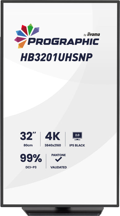 iiyama ProGraphic HB3201UHSNP-B1 31.5" 60Hz 4ms 4K Ultra HD Designer Monitor Desktop Monitor iiyama