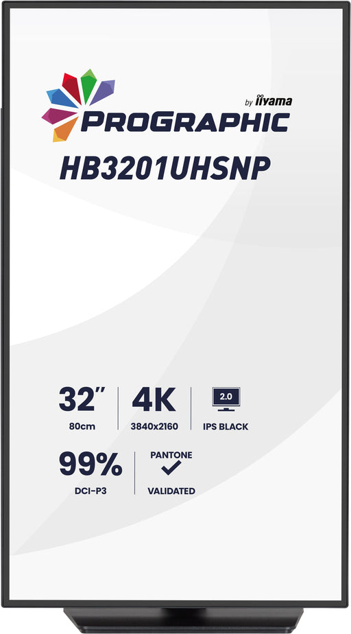 iiyama ProGraphic HB3201UHSNP-B1 31.5" 60Hz 4ms 4K Ultra HD Designer Monitor Desktop Monitor iiyama