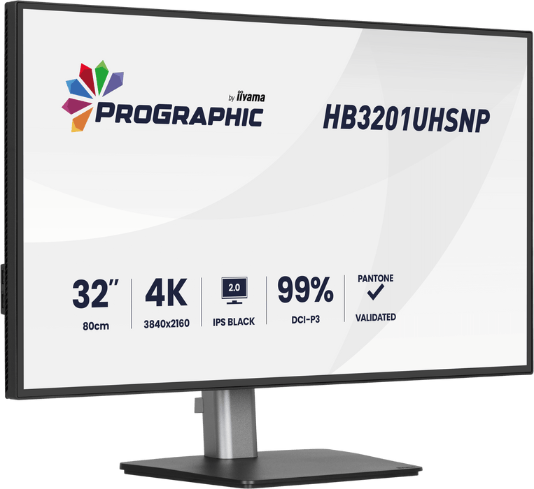 iiyama ProGraphic HB3201UHSNP-B1 31.5" 60Hz 4ms 4K Ultra HD Designer Monitor Desktop Monitor iiyama