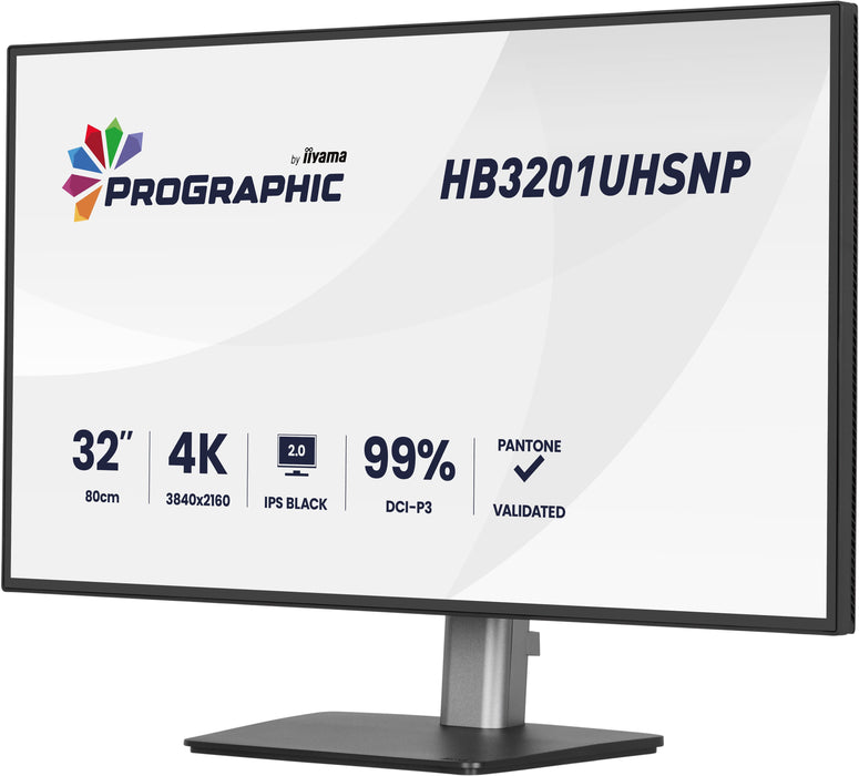iiyama ProGraphic HB3201UHSNP-B1 31.5" 60Hz 4ms 4K Ultra HD Designer Monitor Desktop Monitor iiyama