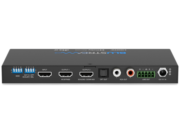 BluStream 7.1ch Dolby® / DTS Down Mixing DAC 2-Way HDMI Splitter & Scaler 4K 60Hz 4:4:4 | HD12DB-V2 Splitter BluStream