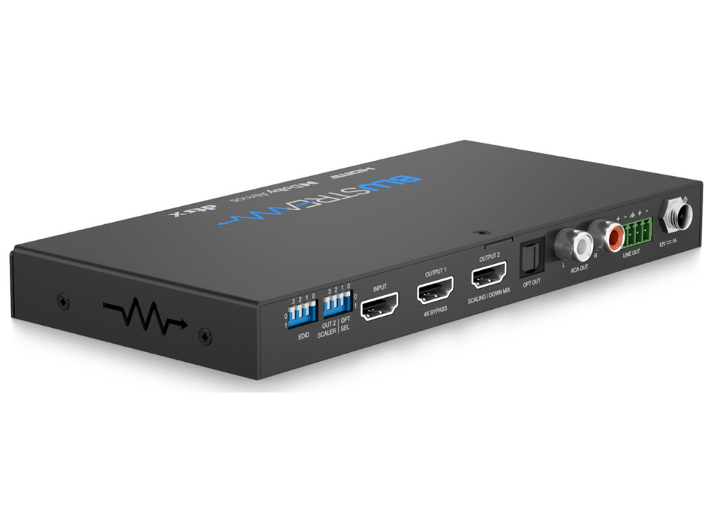 BluStream 7.1ch Dolby® / DTS Down Mixing DAC 2-Way HDMI Splitter & Scaler 4K 60Hz 4:4:4 | HD12DB-V2 Splitter BluStream