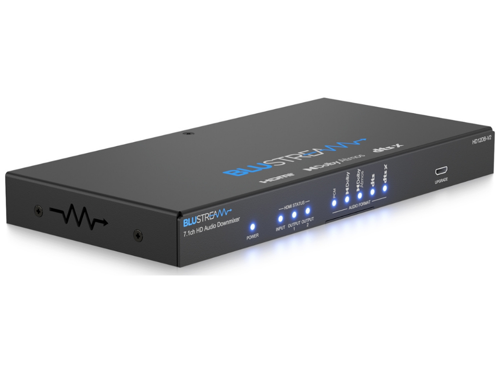 BluStream 7.1ch Dolby® / DTS Down Mixing DAC 2-Way HDMI Splitter & Scaler 4K 60Hz 4:4:4 | HD12DB-V2 Splitter BluStream