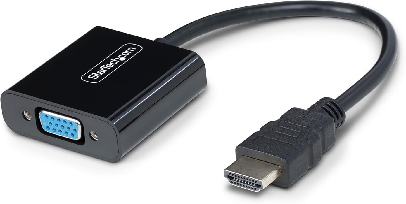 StarTech HD2VGAE3 Active HDMI to VGA Adapter | 1080p Video Converter for Monitor/Projector Video Signal Converters Startech