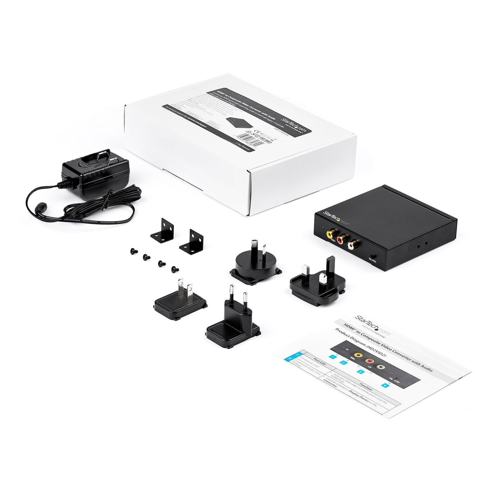 Startech HDMI to RCA Converter Box with Audio | HD2VID2 Video Signal Converter Startech