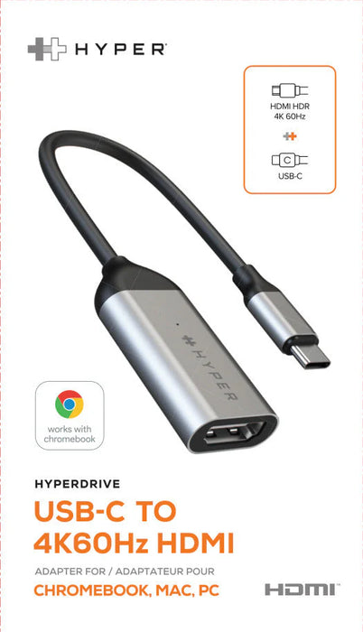 Hyper HyperDrive USB-C to 4K 60Hz HDMI Adapter | HD425A Video Cable Adapter Targus
