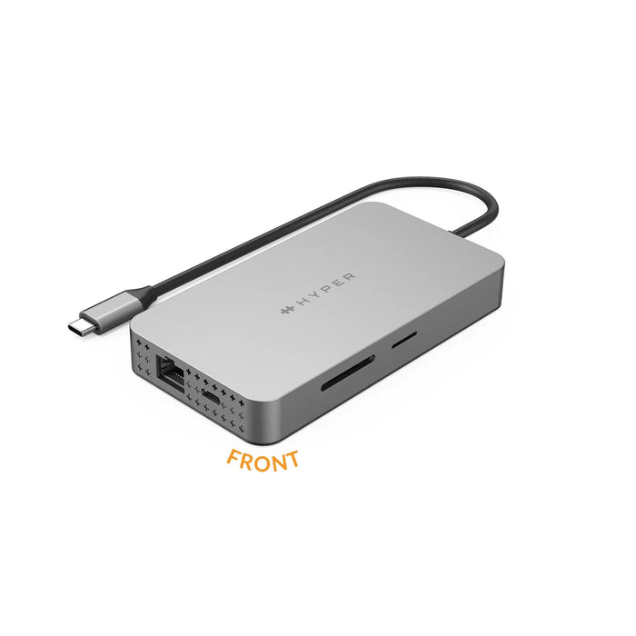 HyperDrive Dual 4K HDMI 10-in-1 USB-C Hub For M1/M2/M3 MacBooks - Silver | HDM1H-GL Docking Station Hyper