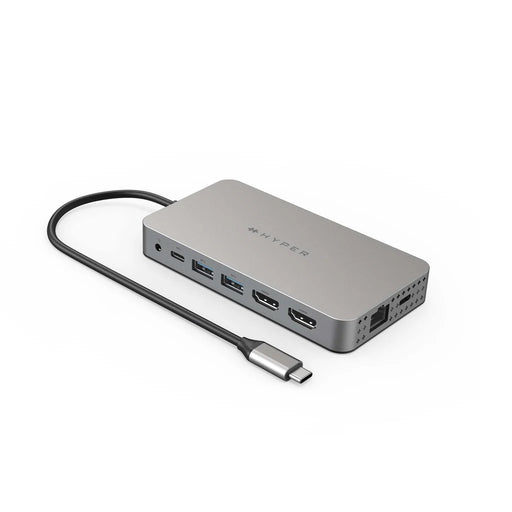 HyperDrive Dual 4K HDMI 10-in-1 USB-C Hub For M1/M2/M3 MacBooks - Silver | HDM1H-GL Docking Station Hyper
