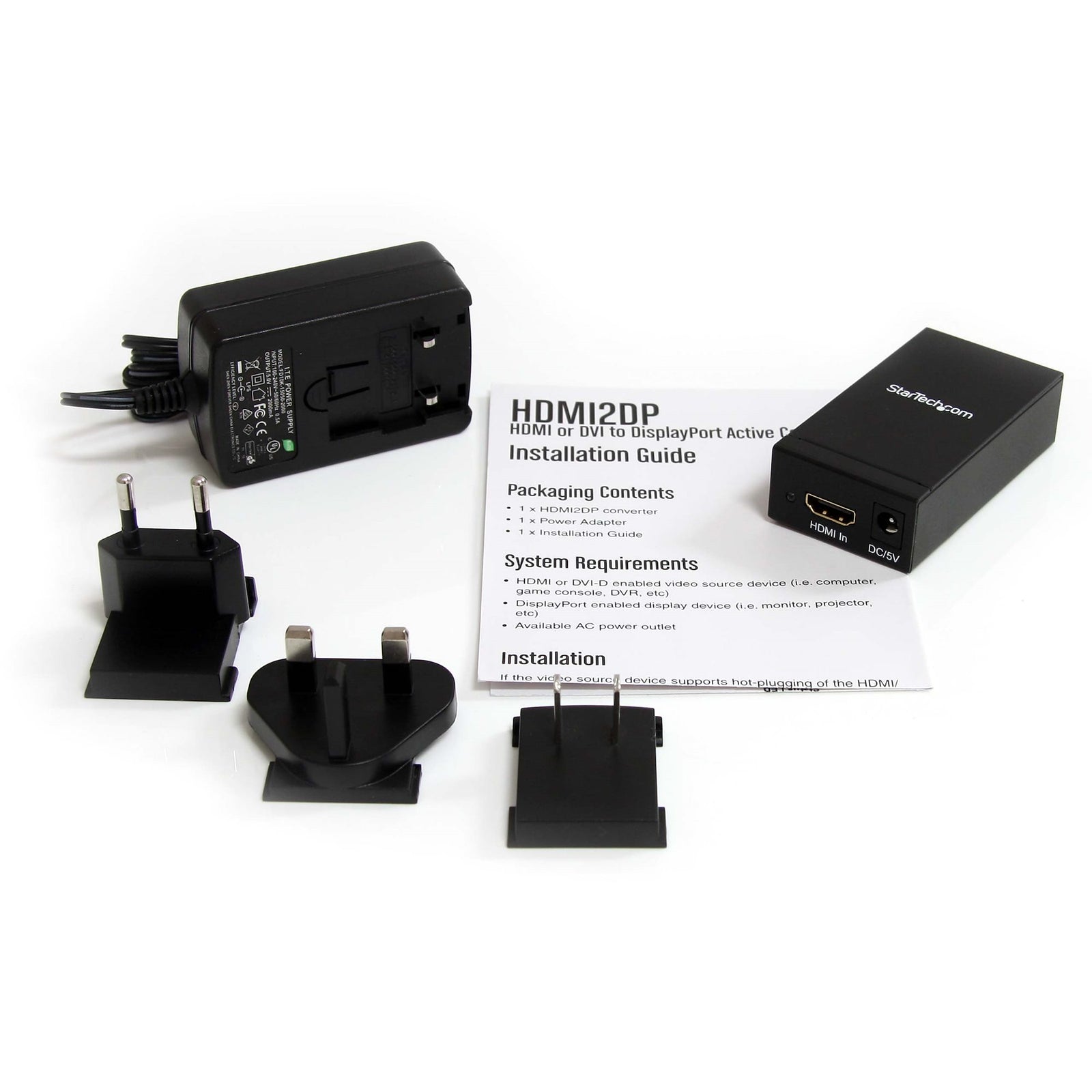 Startech HDMI or DVI DisplayPort Active Converter | HDMI2DP Video Signal Converter Startech