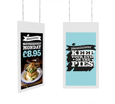 Moove HDS43HD8 – 43" Hanging Double-Sided Digital Window Display Store-Front Display ScreenMoove